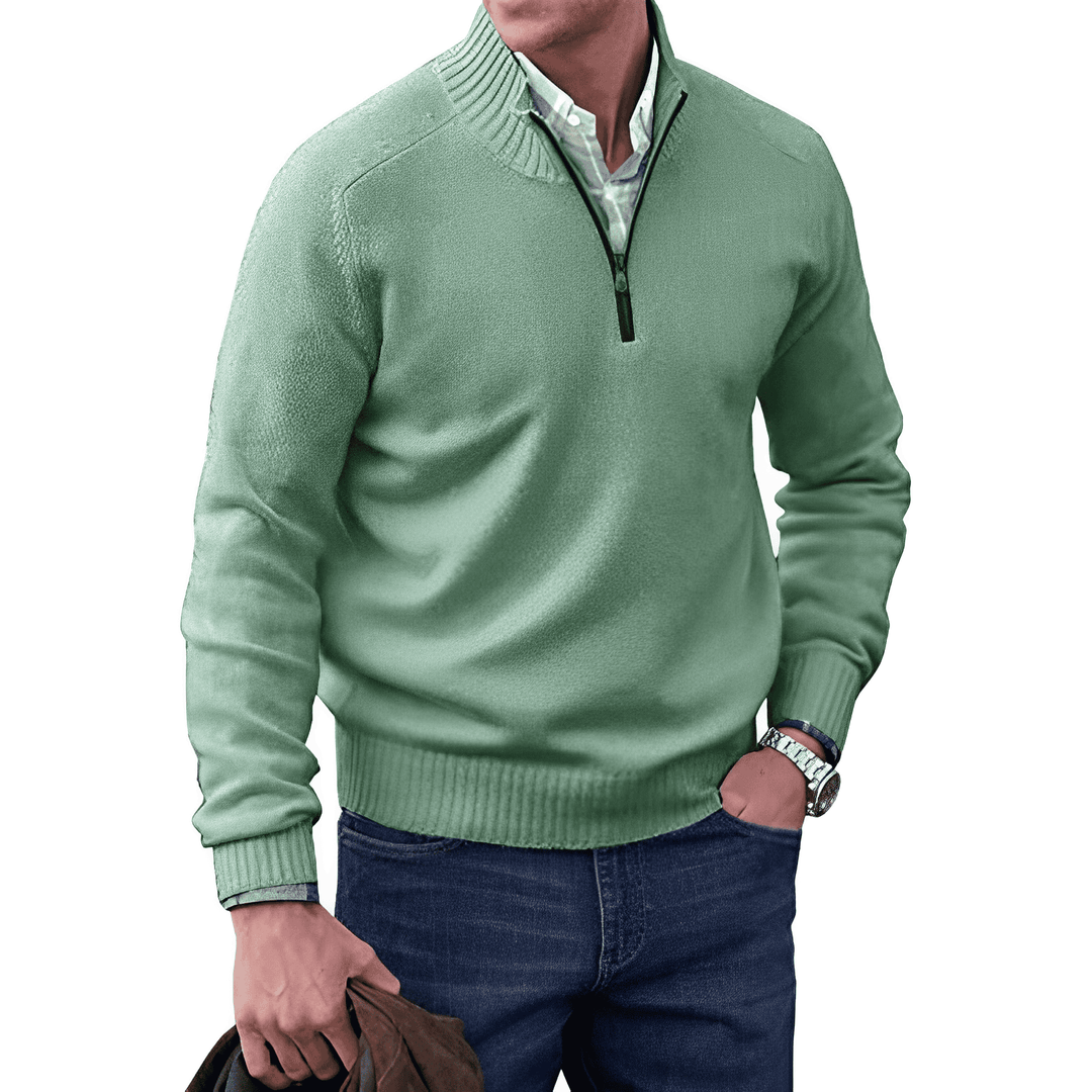 Maglione di Cotone da Uomo con Collo Quadrato | Casual Classico
