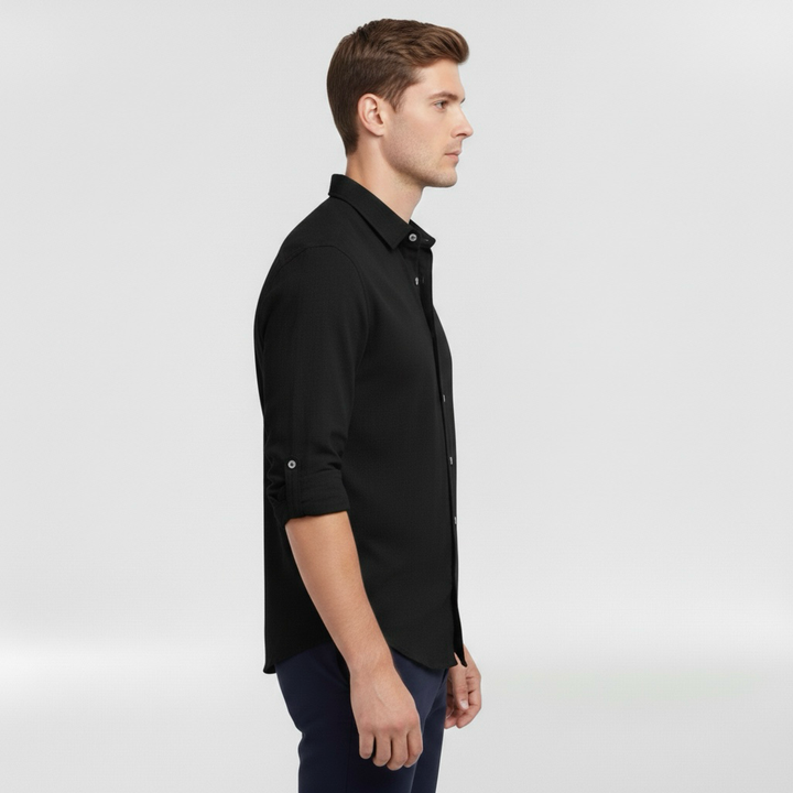 Hemd mit langen Ärmeln und Knopfleiste für Herren, ideal für den Alltag