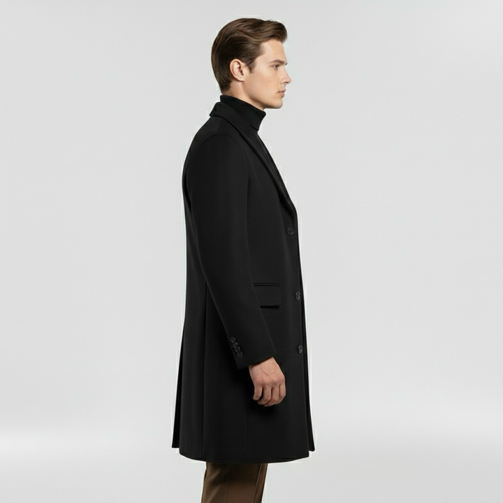 Klasický plášť pro elegantní a neformální zimní a pracovní soupravy