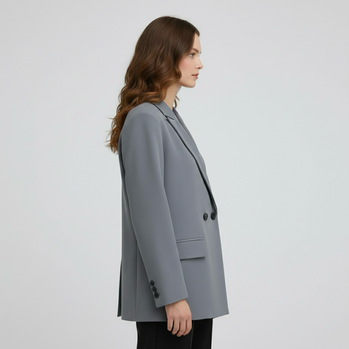 Blazer a doppio petto da donna con taglio aderente per un abbigliamento elegante