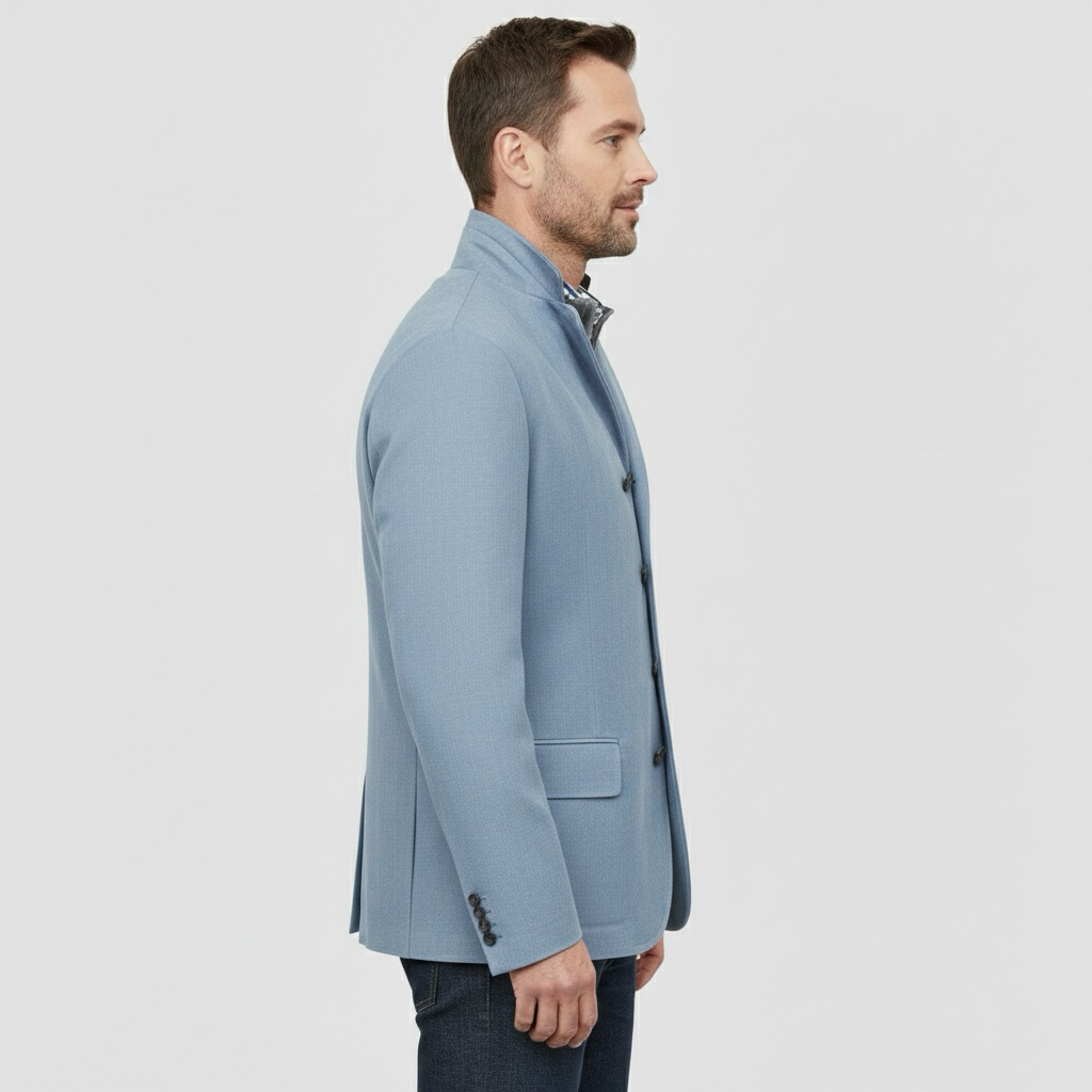 Ανδρικό casual σακάκι με απλή κουμπωτή σειρά για καθημερινή κομψή χρήση