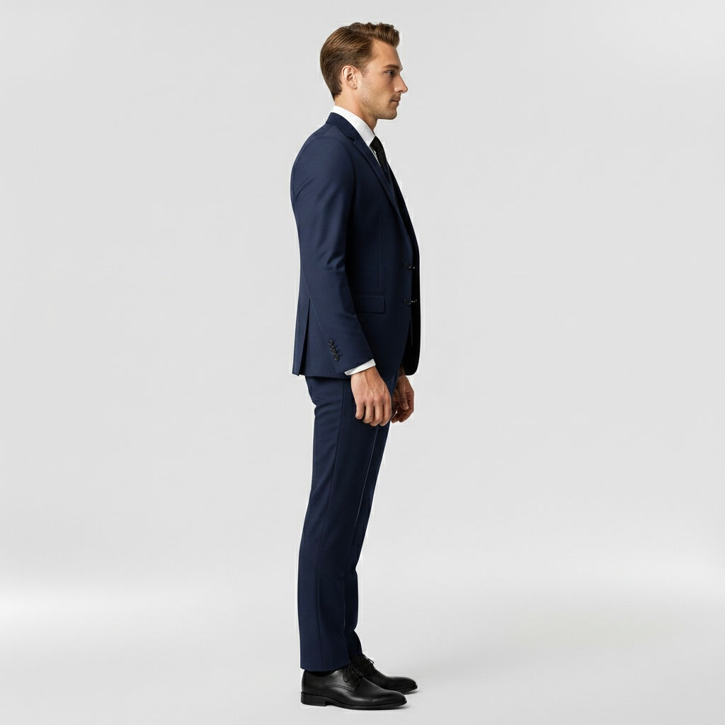 Férfi 3 részes formális öltöny zakóval, mellénnyel és nadrággal