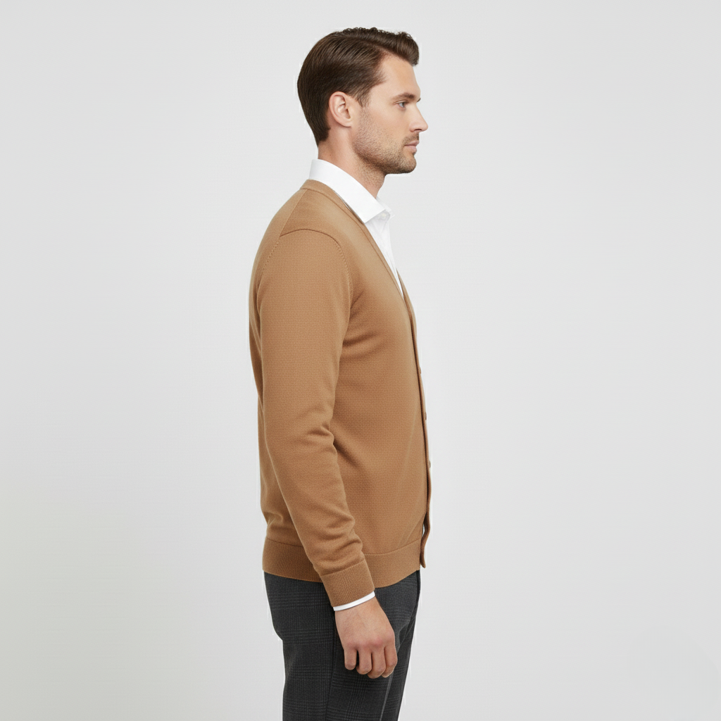 Cardigan cu nasturi pentru bărbați, pentru stil smart casual și utilizare zilnică