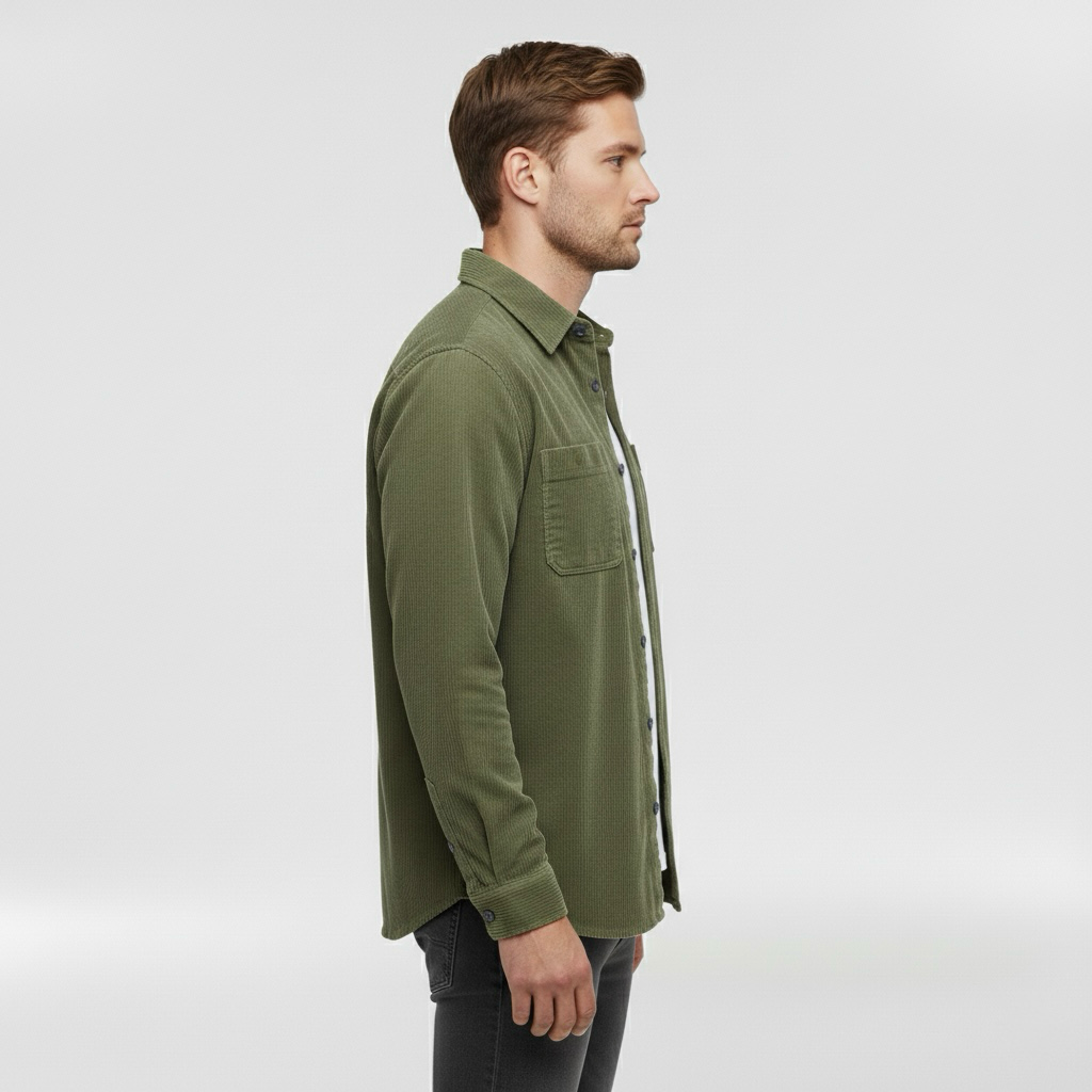 Herrenhemd mit Knöpfen für tägliche Smart-Casual-Looks