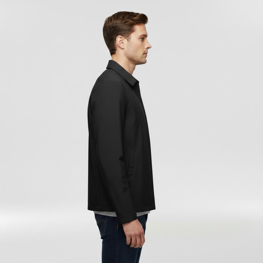 Jachetă de vară pentru bărbați cu fermoar frontal pentru uz zilnic ușor