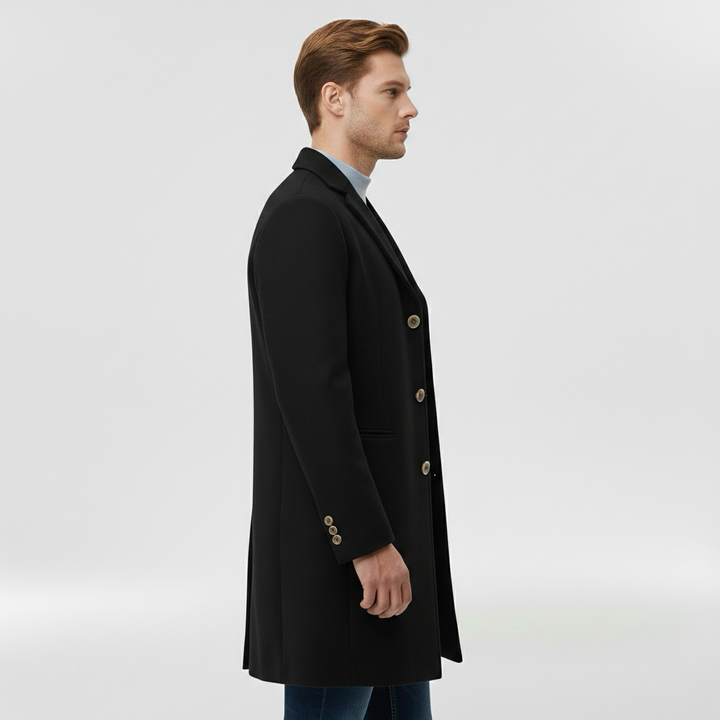 Trenchcoat für Herren mit Knöpfen für elegante Alltagsmäntel