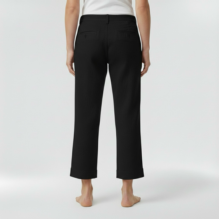 Pánské lněné kalhoty rovného střihu pro každodenní nošení