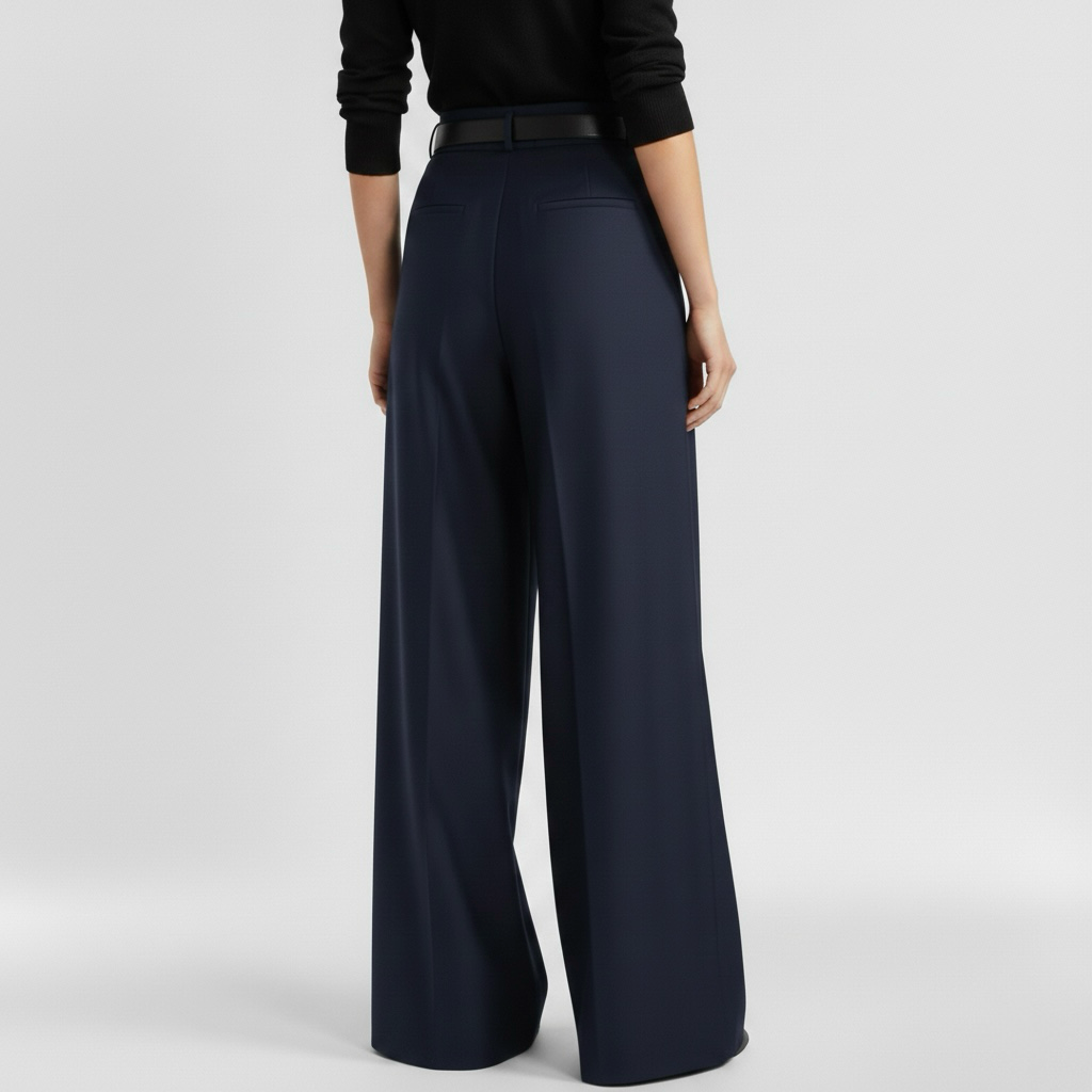 Γυναικείο παντελόνι με φαρδιά μπατζάκια και ψηλή μέση για κομψή καθημερινή εμφάνιση