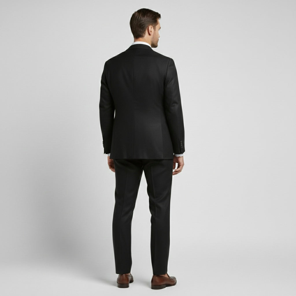 Costume en lin 2 pièces pour homme avec veste croisée pour mariages