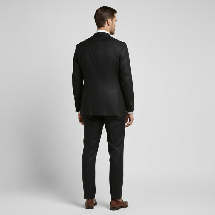 Costume en lin 2 pièces pour homme avec veste croisée pour mariages