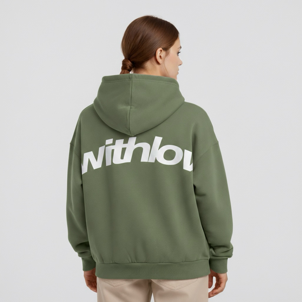 Dámska mikina s kapucňou v nadrozmernom štýle s predným vreckom