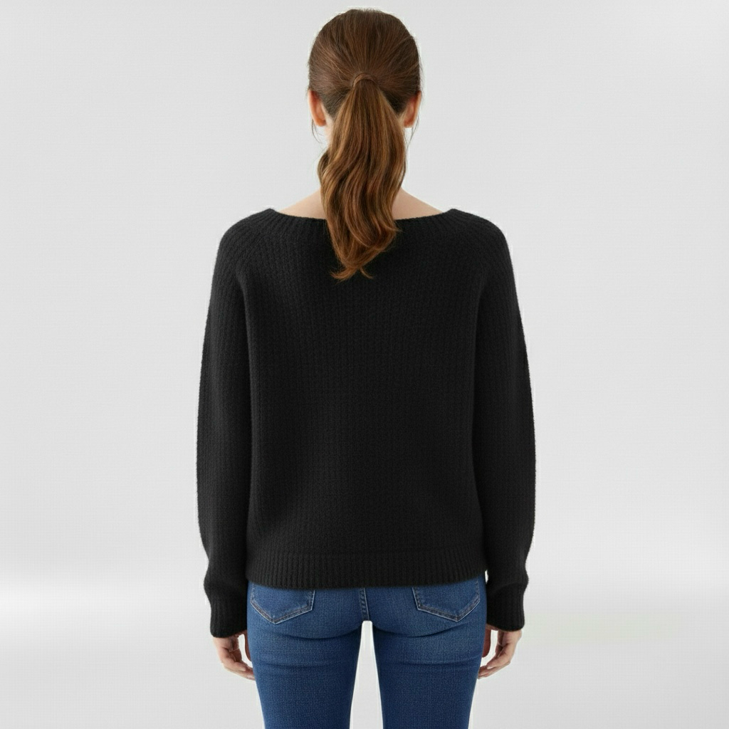 Dámský svetr s kulatým výstřihem a dlouhými rukávy pro každodenní nošení