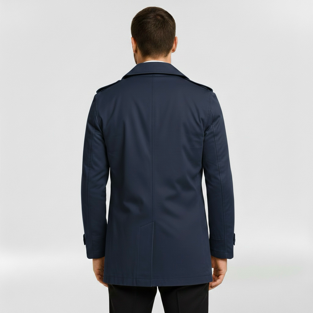 Płaszcz męski z kołnierzem z klapą do eleganckiej i codziennej odzieży wierzchniej