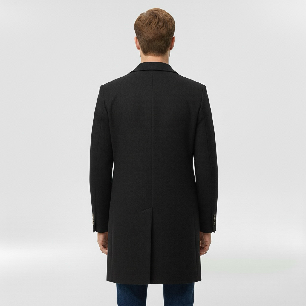 Trenchcoat für Herren mit Knöpfen für elegante Alltagsmäntel