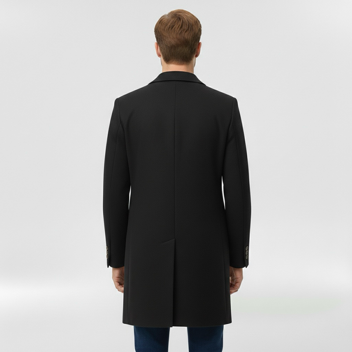 Trenchcoat für Herren mit Knöpfen für elegante Alltagsmäntel