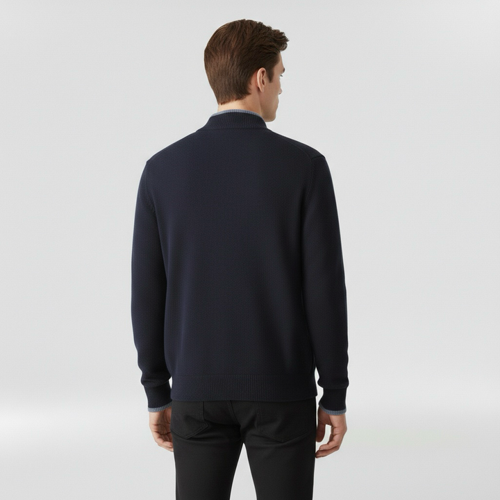 Pánská bavlněná bunda na zip pro vrstvení v chytrém neformálním stylu