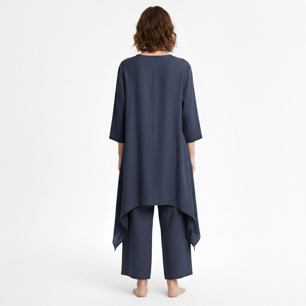 Dámská dvoudílná souprava s tunikou a kalhotami na každý den