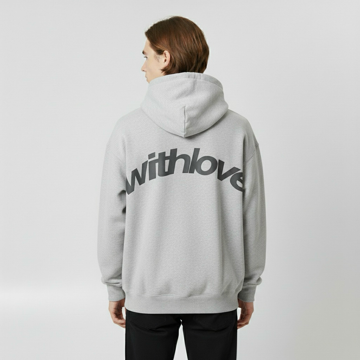 Hanorac cu glugă pentru bărbați cu buzunar frontal pentru uz cotidian neoficial