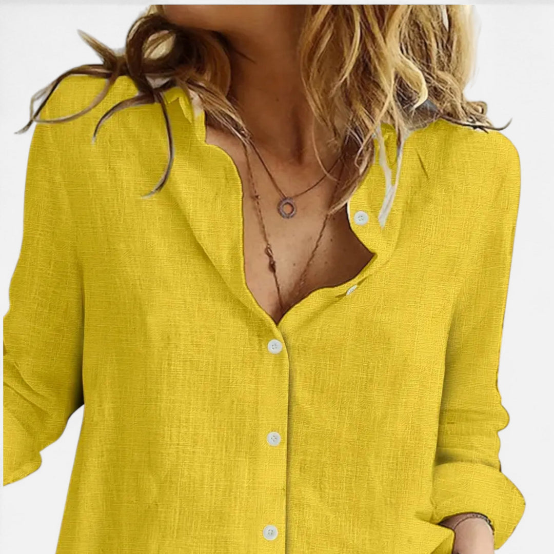 Camisa de Manga Larga Holgada para Mujer