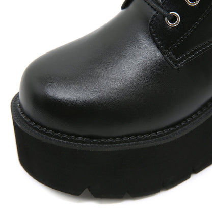 Botas de Plataforma Negras para Mujeres | Estilo Punk con Tacón Grueso