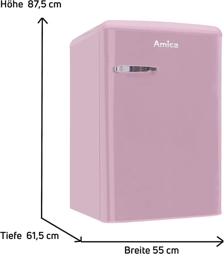 Amica KGC 15632 T Retro Kühl-/Gefrierkombination / Ice Blue (Türkis) / 144cm (H) x 55cm (B) x 62cm (T) / Retro-Design / Kühlschrank mit Gefrierfach