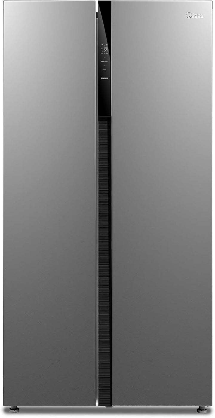 Midea KS-DDX 6.32 WT Side-by-Side Kühl-/Gefrierkombination/ 178,8 cm Hhe/ 254 kWh/Jahr/No Frost/Dual Inverter Compressor/mit 3in1 Wasser-/Eisspender und Wassertank, Dark Inox