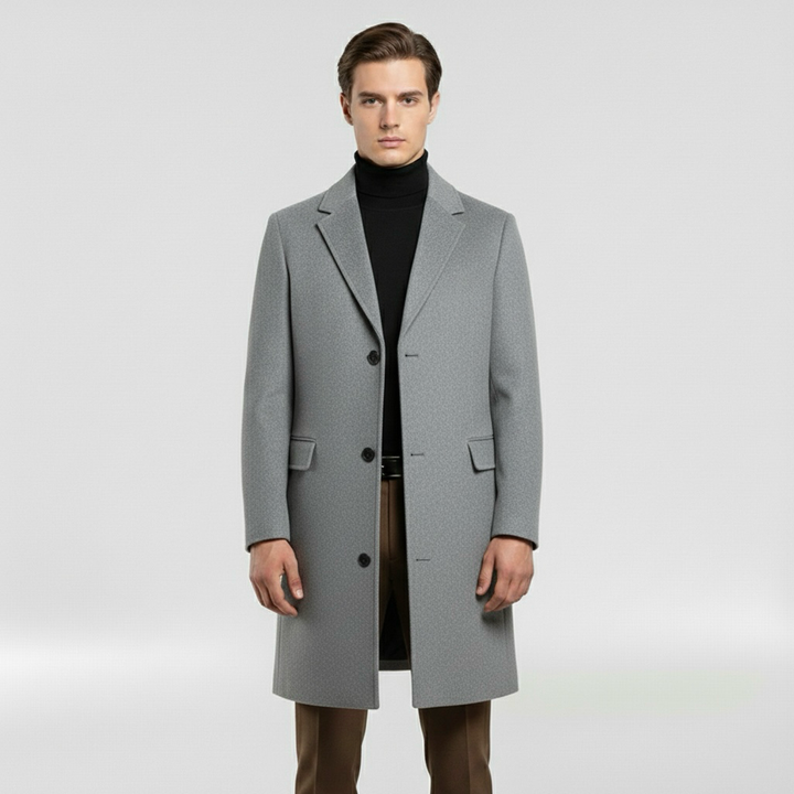 Klasický plášť pro elegantní a neformální zimní a pracovní soupravy