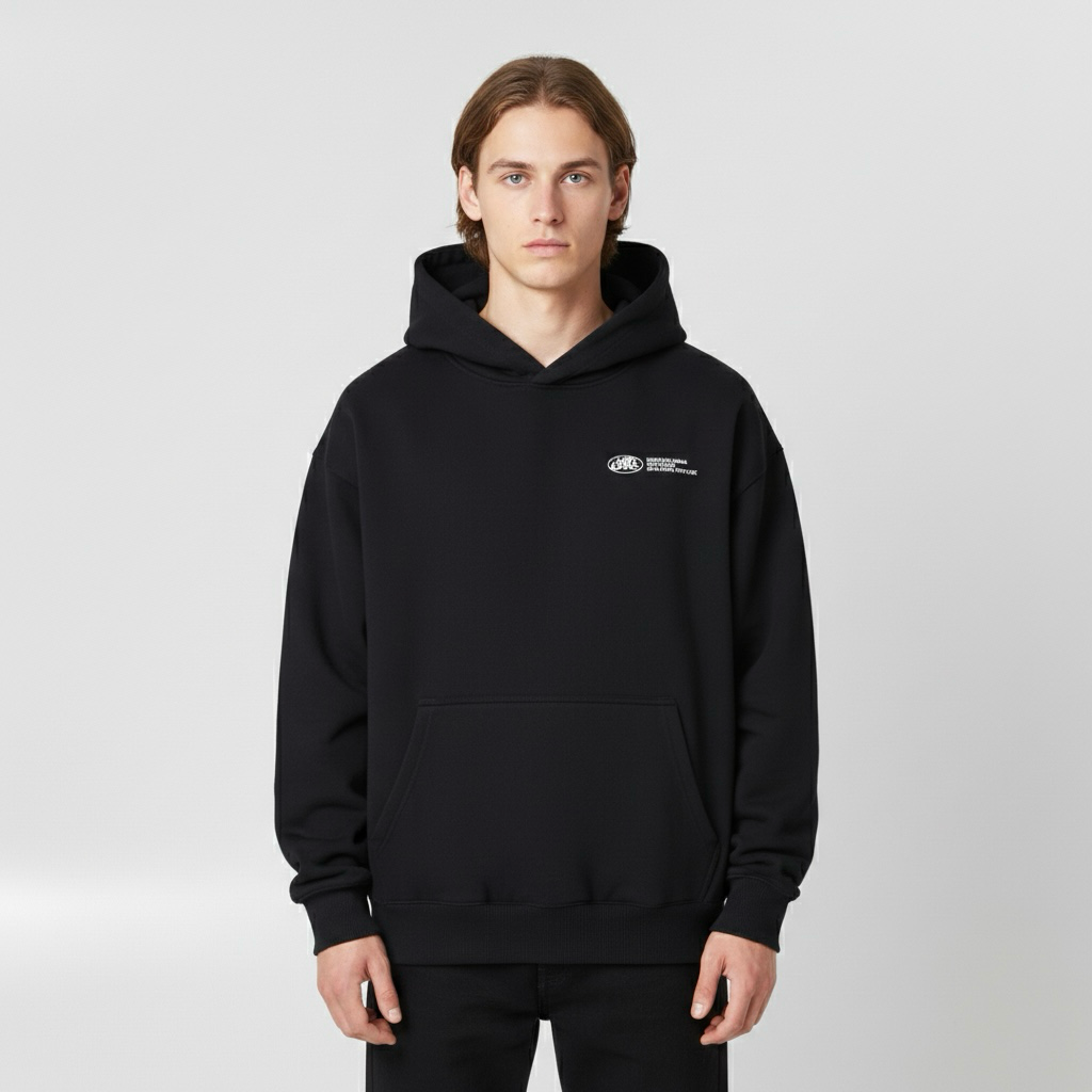 Hanorac cu glugă pentru bărbați cu buzunar frontal pentru uz cotidian neoficial