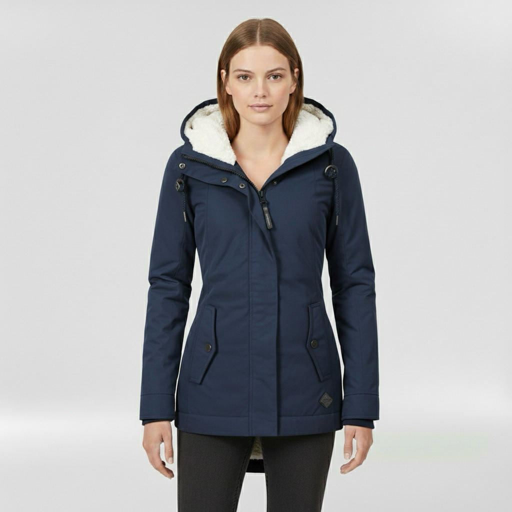 Parka invernale da donna con cappuccio per uso quotidiano e all'aperto