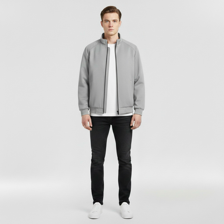 Jachetă bomber pentru bărbați, croială obișnuită, stil urban