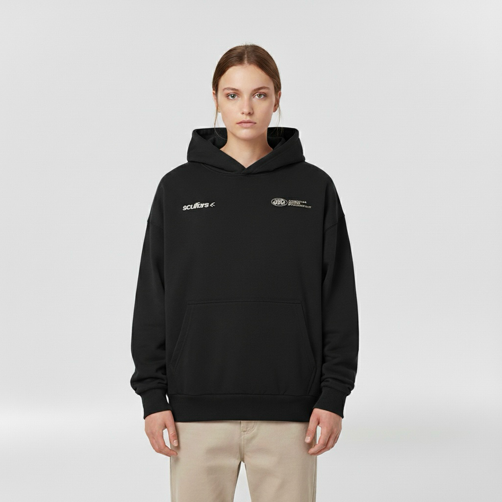 Dámska mikina s kapucňou v nadrozmernom štýle s predným vreckom