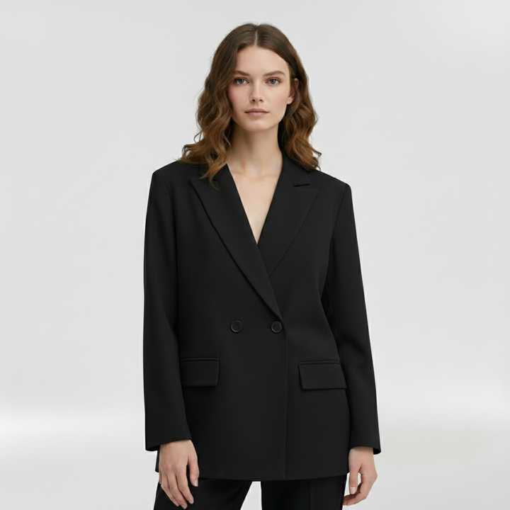 Blazer a doppio petto da donna con taglio aderente per un abbigliamento elegante