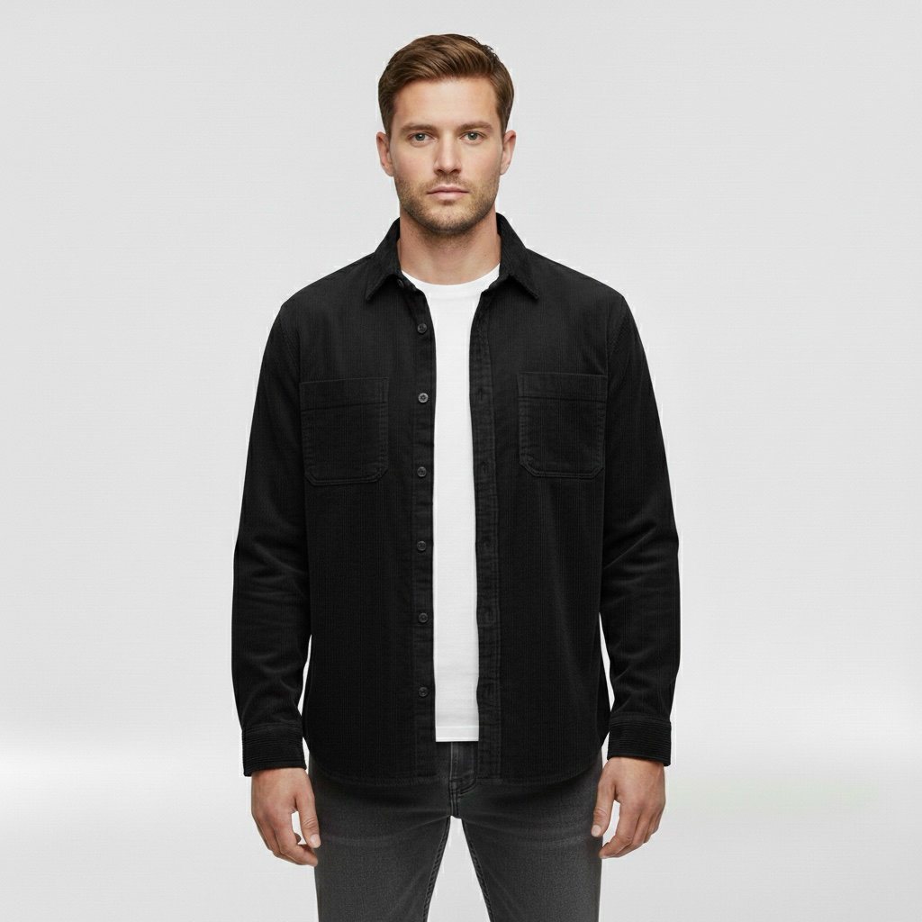 Herrenhemd mit Knöpfen für tägliche Smart-Casual-Looks