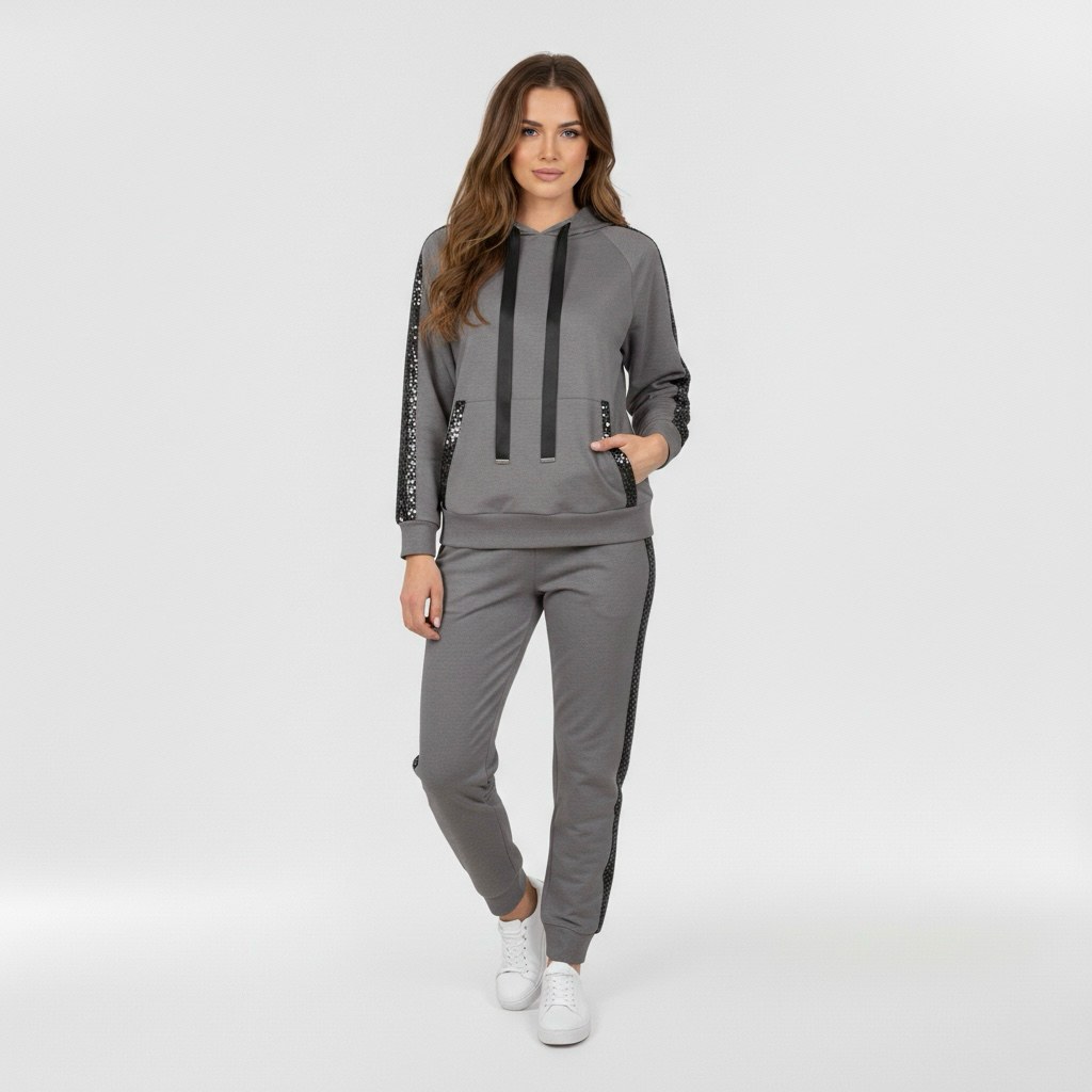 Dvoudílná souprava pro ženy s mikinou a pohodlnými kalhotami