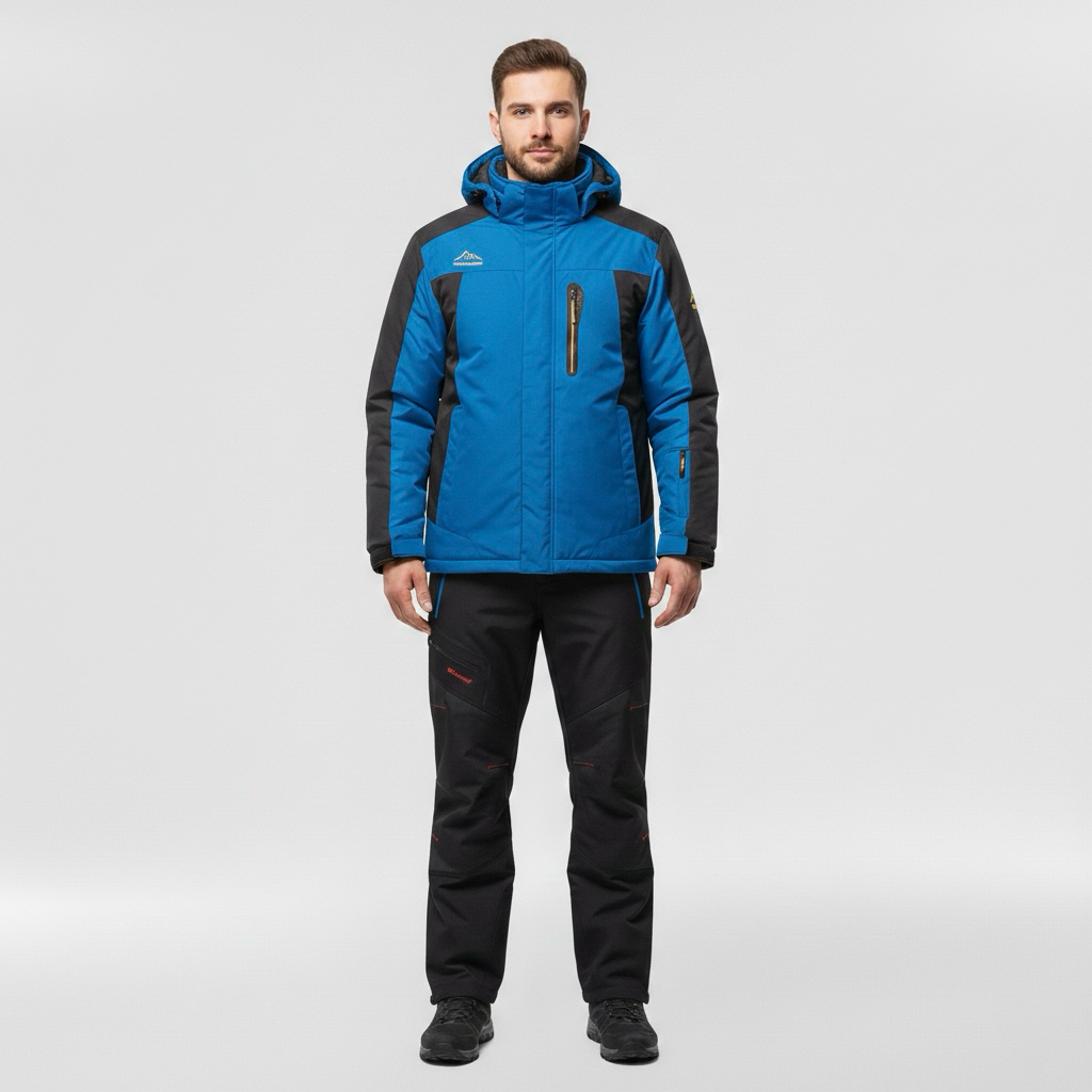 Sada zimní bundy a kalhot pro muže na sníh a chlad