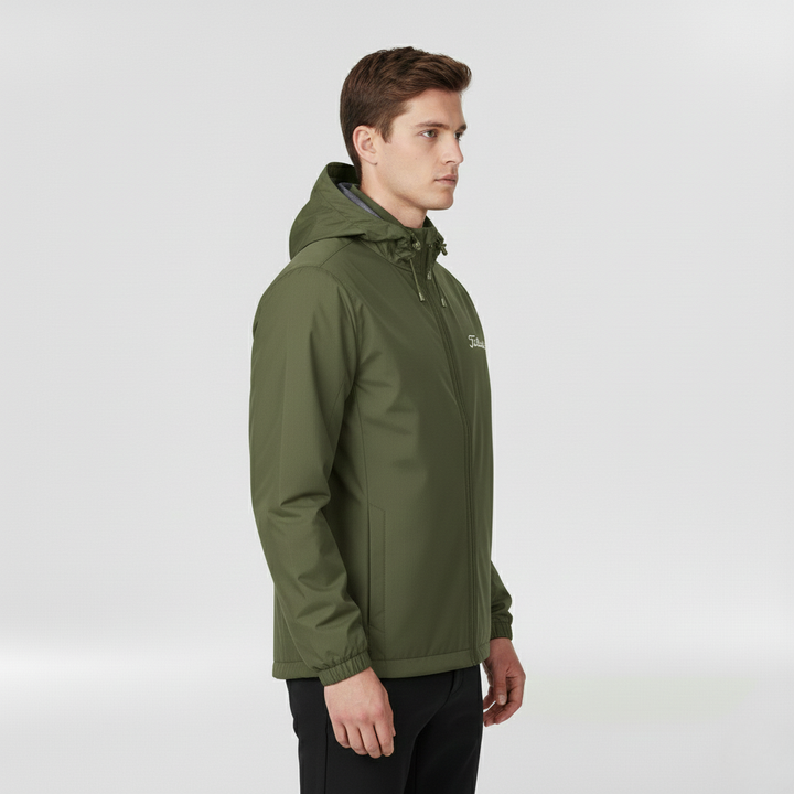 Wodoodporna kurtka z kapturem dla mężczyzn, na co dzień i na zewnątrz jesienią
