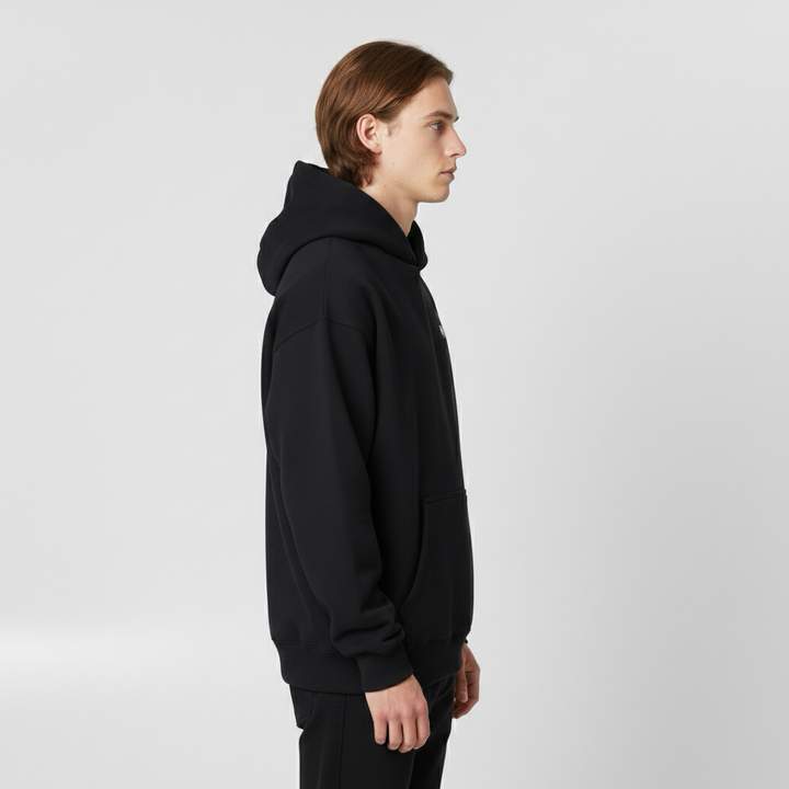 Hanorac cu glugă pentru bărbați cu buzunar frontal pentru uz cotidian neoficial