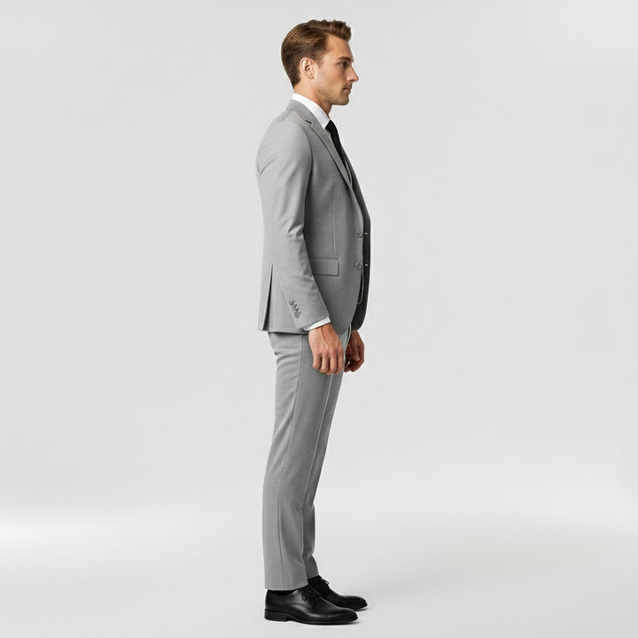 Férfi 3 részes formális öltöny zakóval, mellénnyel és nadrággal