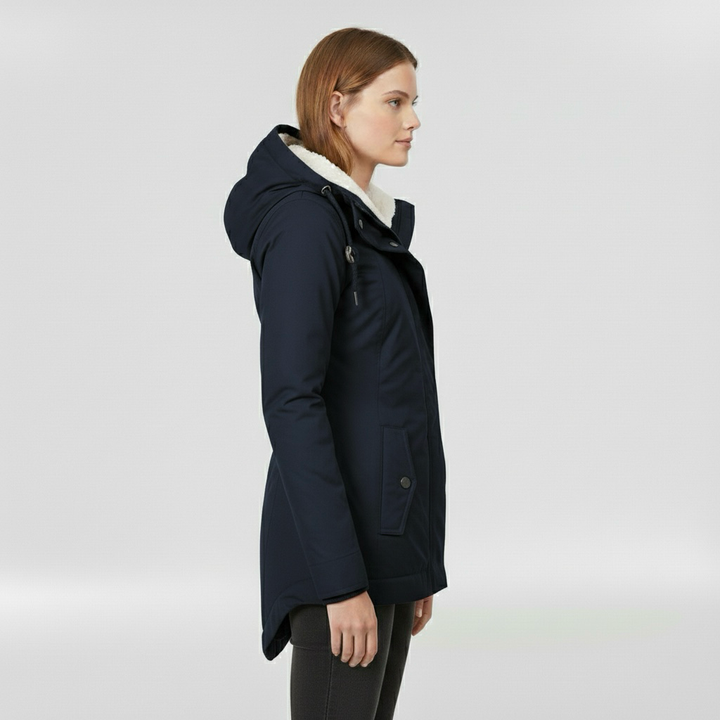 Parka invernale da donna con cappuccio per uso quotidiano e all'aperto