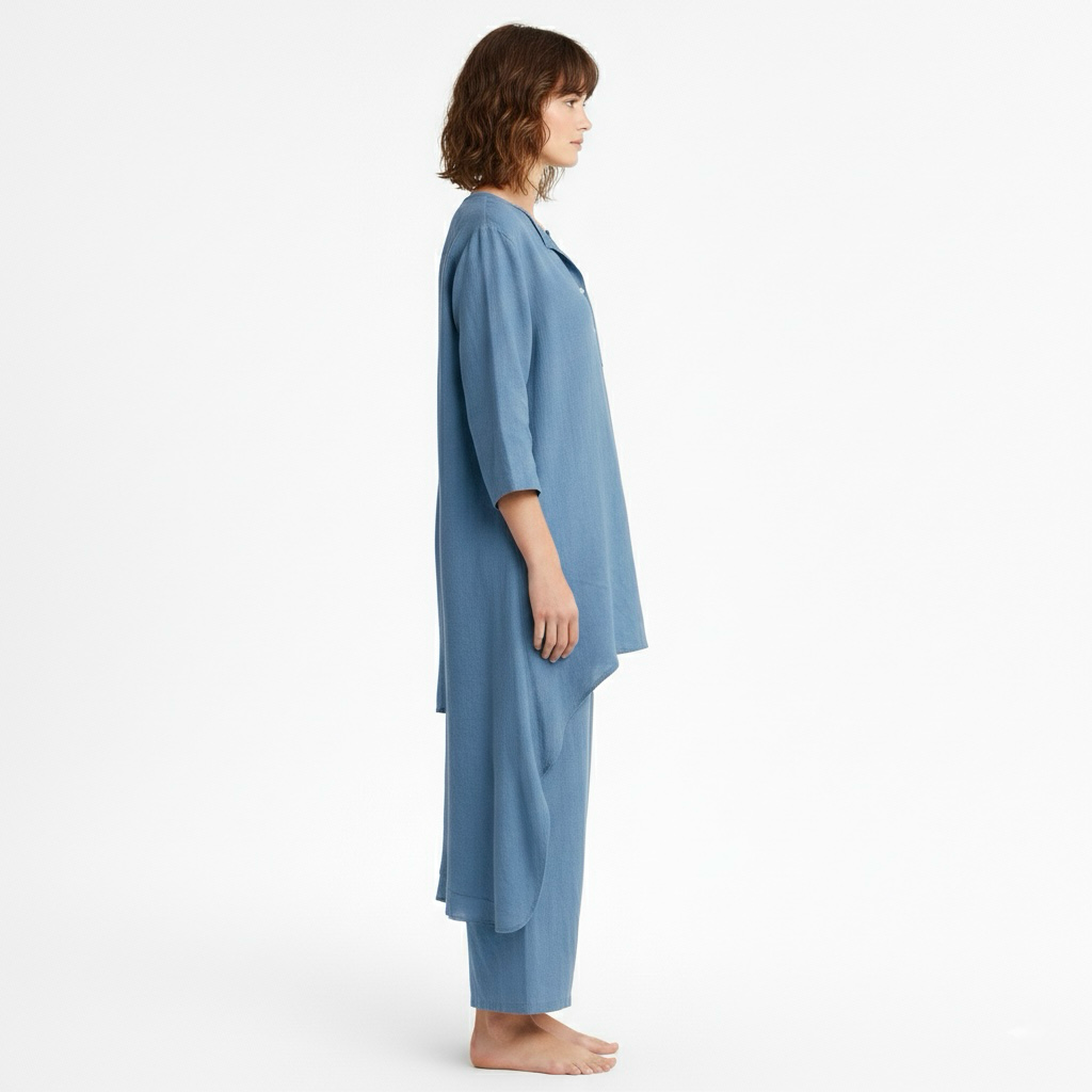 Dámská dvoudílná souprava s tunikou a kalhotami na každý den