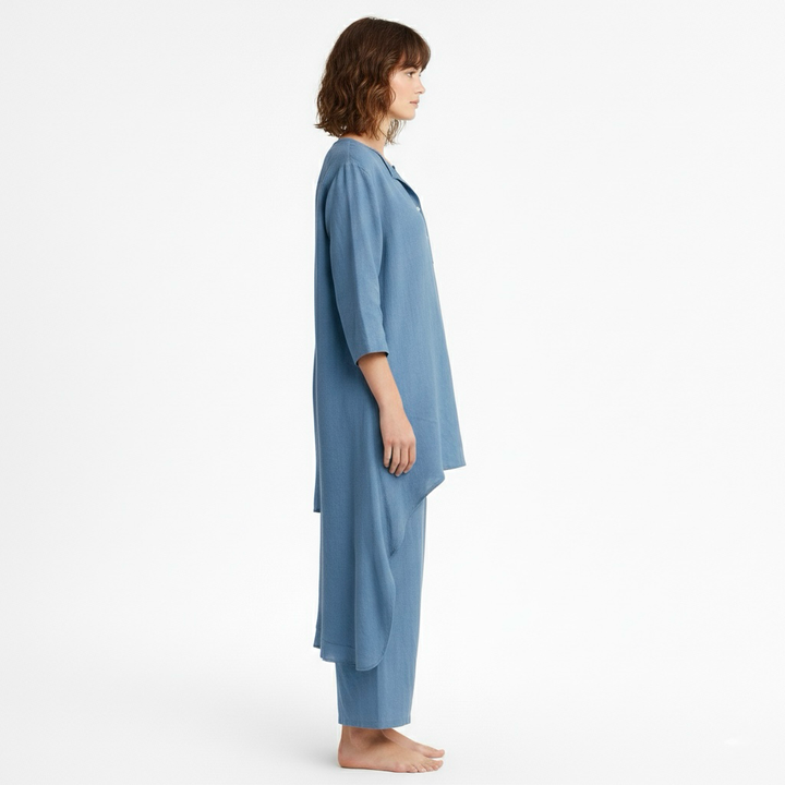 Dámská dvoudílná souprava s tunikou a kalhotami na každý den