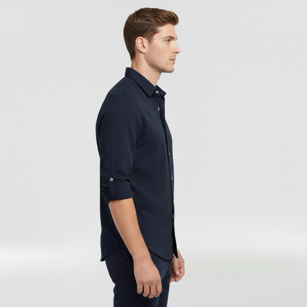 Hemd mit langen Ärmeln und Knopfleiste für Herren, ideal für den Alltag