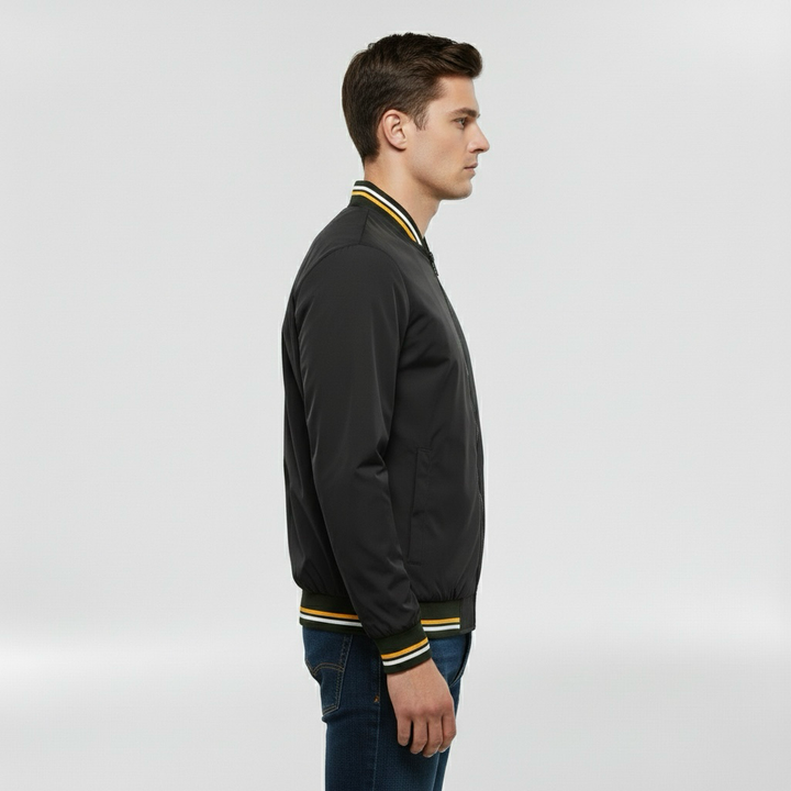 Kurtka bomberka z przednim zamkiem błyskawicznym na co dzień Smart Casual Wear