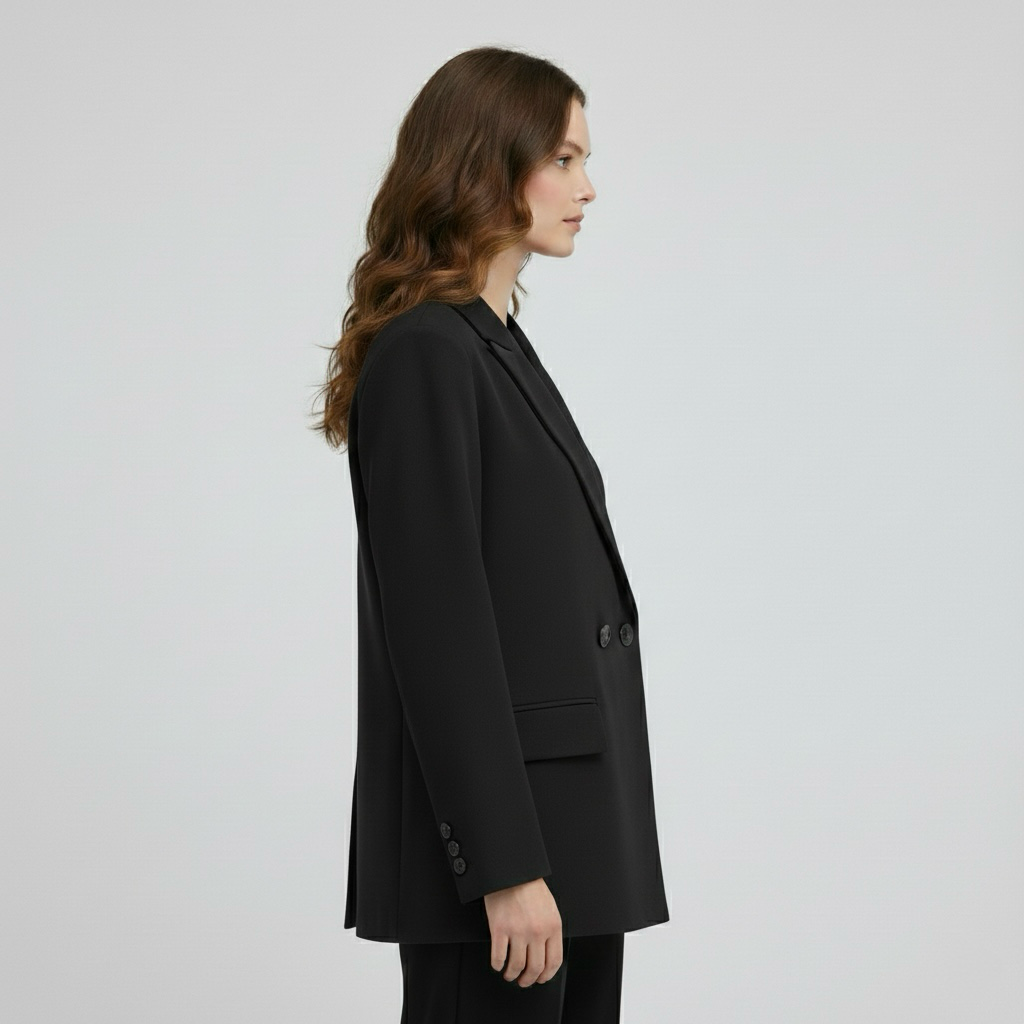 Blazer a doppio petto da donna con taglio aderente per un abbigliamento elegante