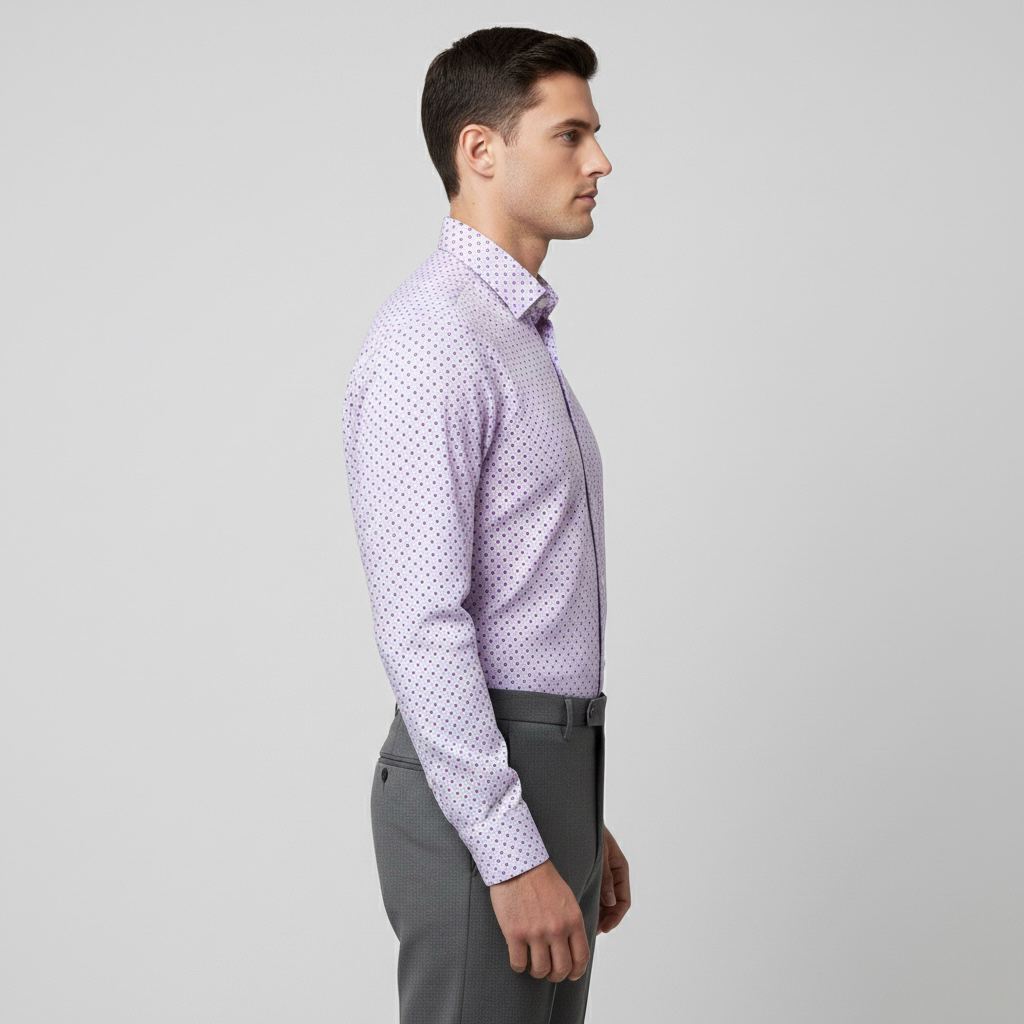 Μακρυμάνικο πουκάμισο με γιακά με κουμπιά για άνδρες, κομψό και καθημερινό