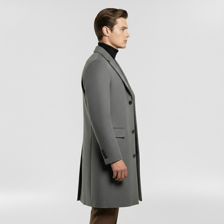 Klasický plášť pro elegantní a neformální zimní a pracovní soupravy