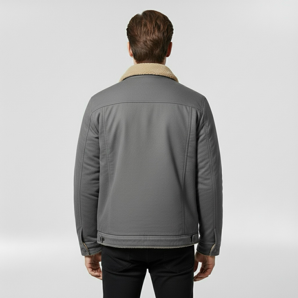 Kurtka bomberka męska z kołnierzem w kontrastowym kolorze do codziennego użytku casualowego