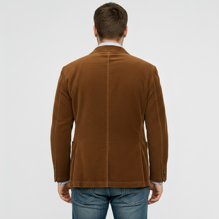Sacou bărbați din catifea cu rever și nasturi