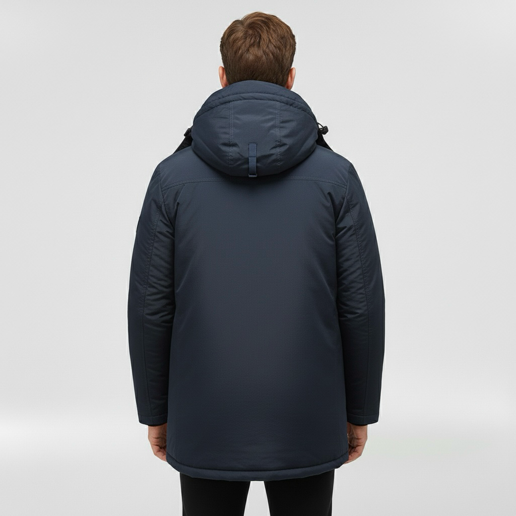 Pánská prošívaná bunda s kapucí, každodenní zimní kabát