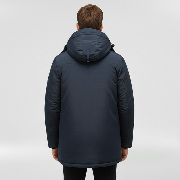 Pánská prošívaná bunda s kapucí, každodenní zimní kabát